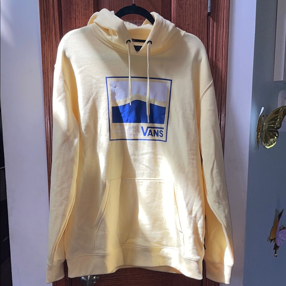 Vans Yellow Sweatshirt Hoodie Casual Style
